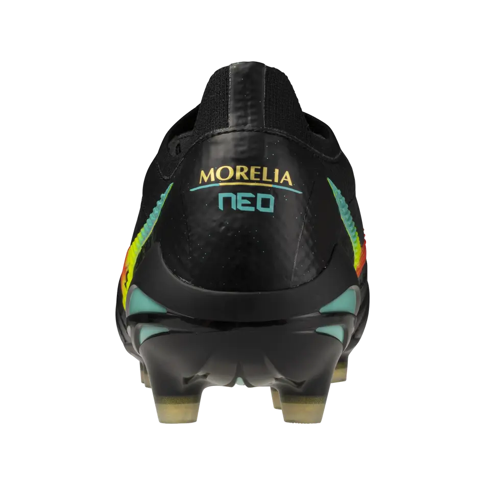 Mizuno Fußballschuhe Morelia Neo V B Japan, Black/lava Orange/arcadia – Bild 
