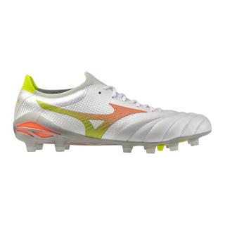 Mizuno Fußballschuhe Morelia Neo V B Elite, White/lava Orange/evening Primrose
