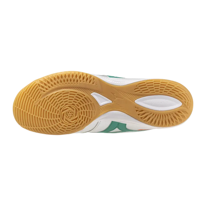 Mizuno Hallenfußballschuhe Morelia Sala Pro IN, White/arcadia/lava Orange