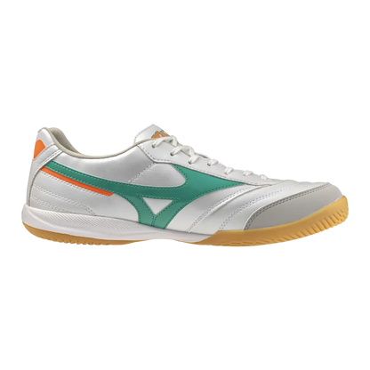 Mizuno Hallenfußballschuhe Morelia Sala Pro IN, White/arcadia/lava Orange
