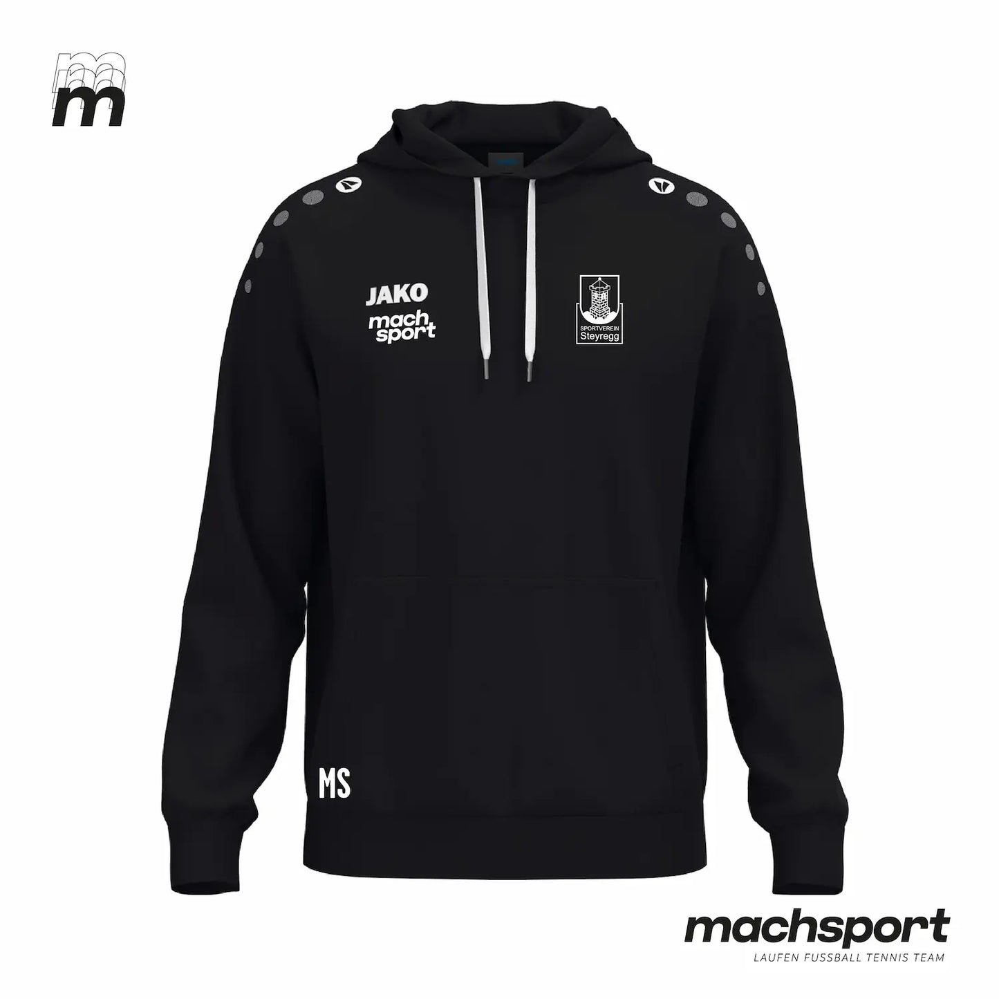 SV Steyregg KM/1b Lifestyle Kapuzensweat schwarz - machsport