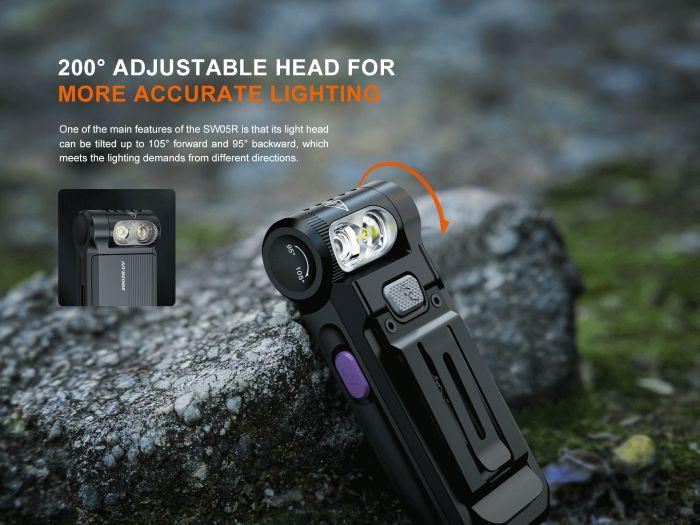 Fenix SW05R-UV kompakte Taschenlampe mit weißem Licht und starkem UV-Licht, 150 Lumen (Weißlicht)
