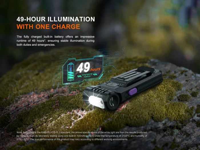 Fenix SW05R-UV kompakte Taschenlampe mit weißem Licht und starkem UV-Licht, 150 Lumen (Weißlicht) – Bild 