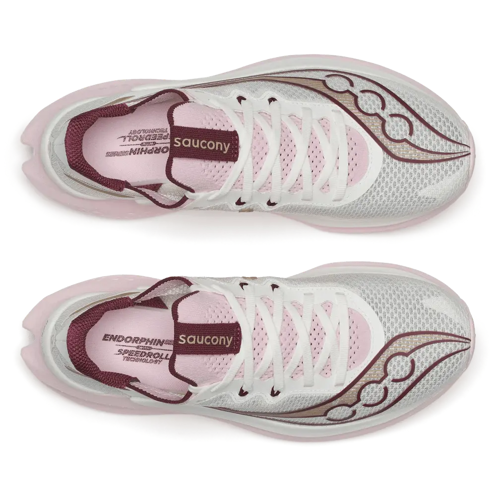 Saucony Damenlaufschuhe Endorphin Pro 5, ivory/silk