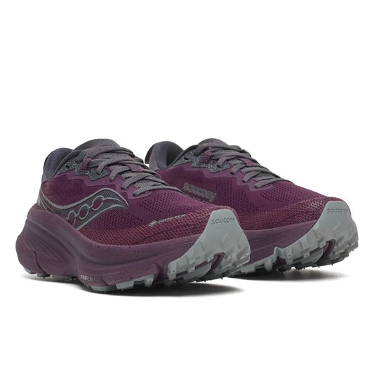 Saucony Damenlaufschuhe Guide TR GTX, eggplant – Rückansicht – violett / 38