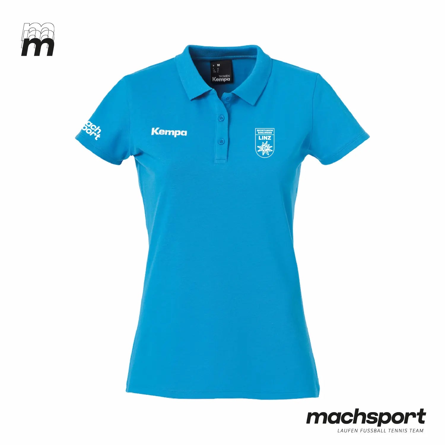 Sportunion Edelweiss Linz Handball Poloshirt Damen funktionell - Blau – Bild 