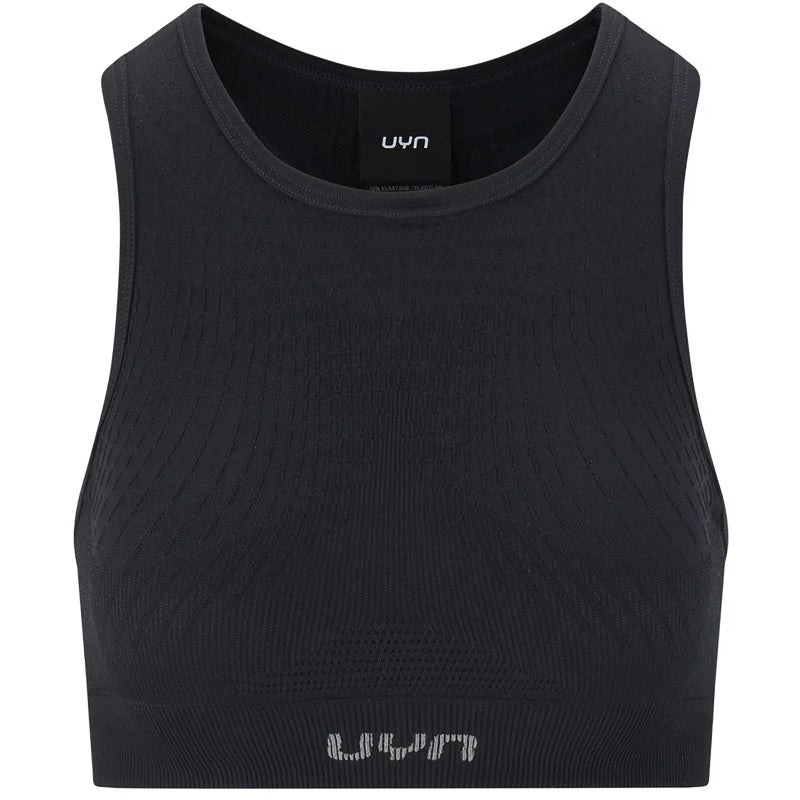 Uyn Damen Sport-BH Running Kymra Schwarz, atmungsaktiver Running Sport-BH mit stabilem Halt - machsport – Bild 