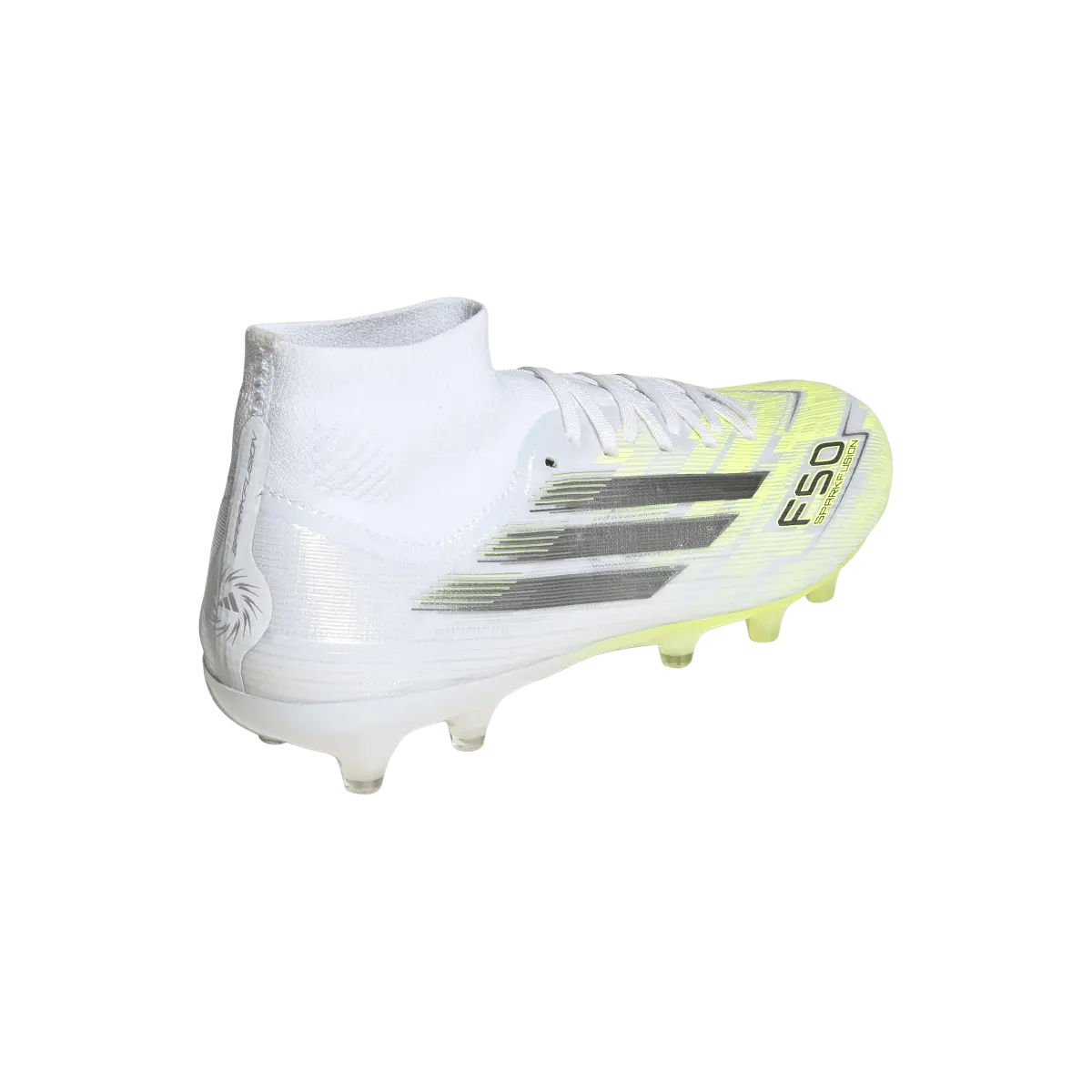 Adidas Fußballschuhe F50 Sparkfusion Pro FG/AG, Rasen- und Kunstrasenfußballschuhe, seitliche und Oberansicht, transparentes Bild – Bild 