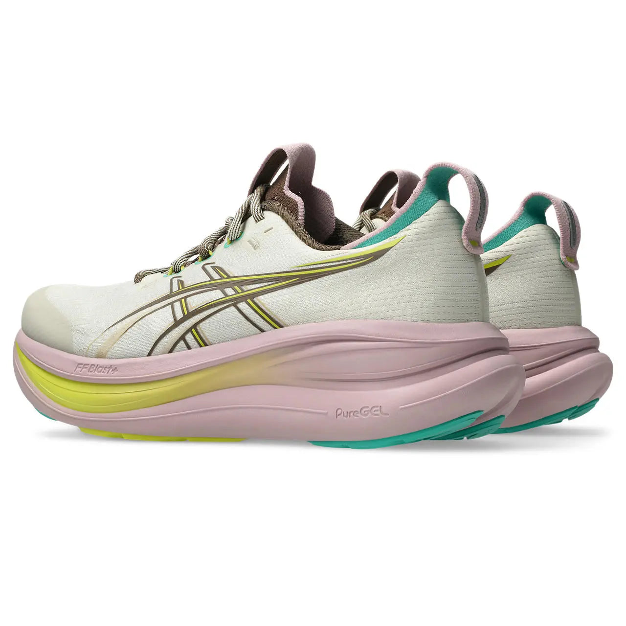 Asics Damenlaufschuhe Gel-Nimbus 28 TR, neutrale Laufschuhe mit atmungsaktivem Obermaterial und dämpfender Sohle.