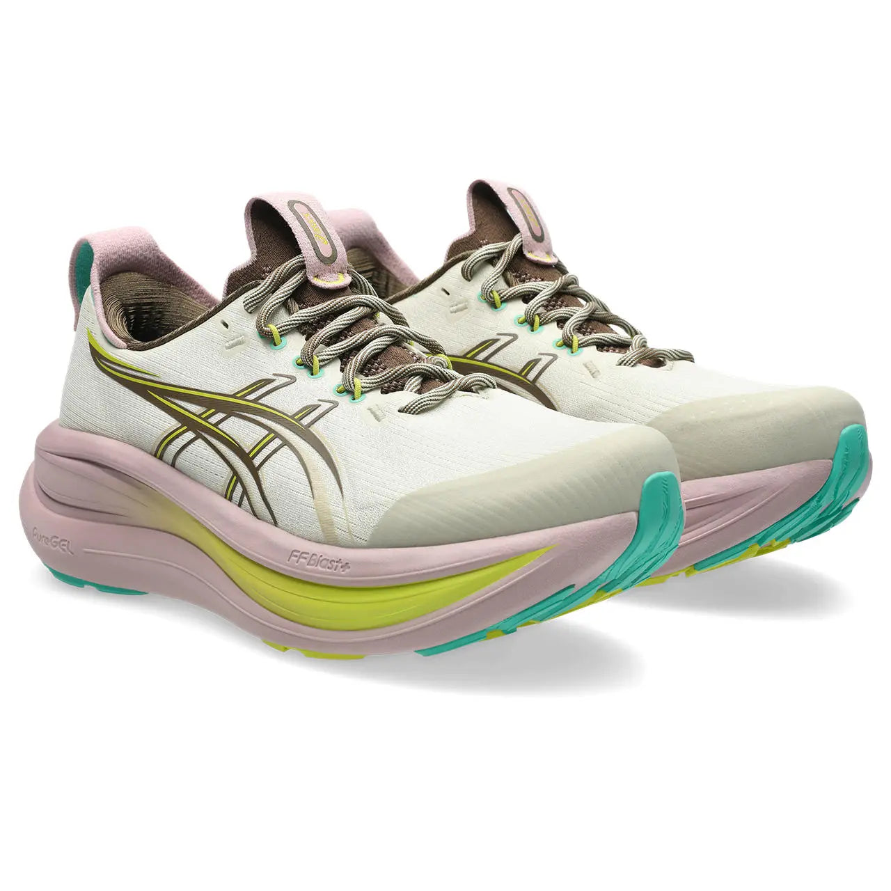 Asics Damenlaufschuhe Gel-Nimbus 28 TR, neutrale Laufschuhe mit gelartiger Dämpfung, seitliches Logo und atmungsaktives Obermaterial – Bild 