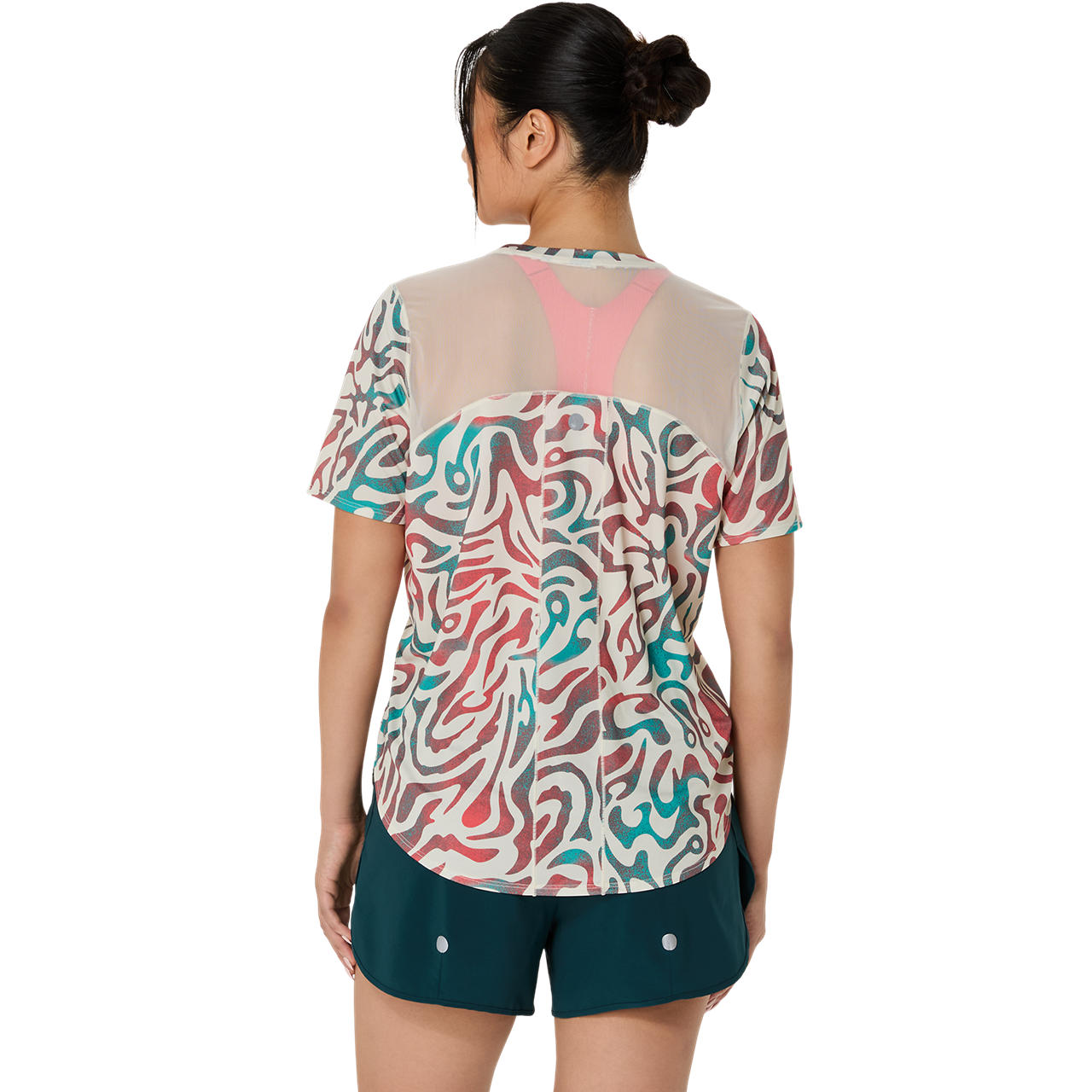 Asics Damenlaufshirt Road All Over Print SS Top - machsport