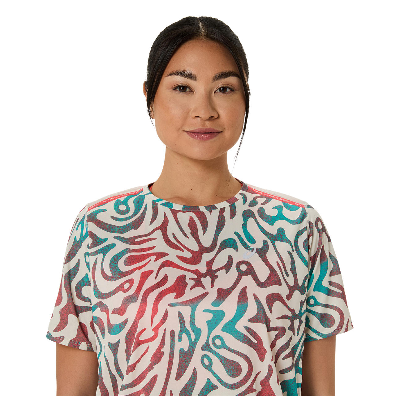 Asics Damenlaufshirt Road All Over Print SS Top - machsport – Bild 