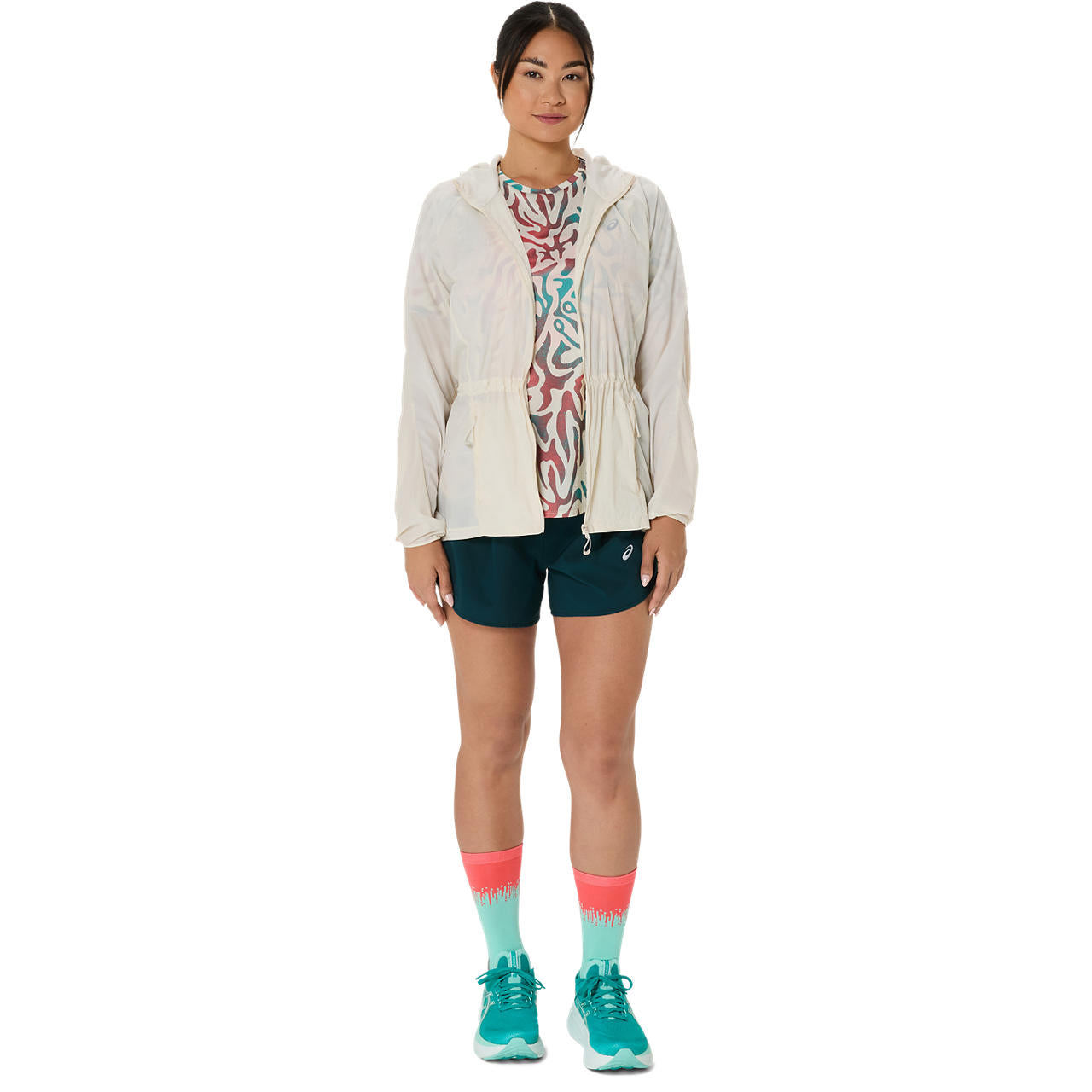Asics Damenlaufshirt Road All Over Print SS Top - machsport