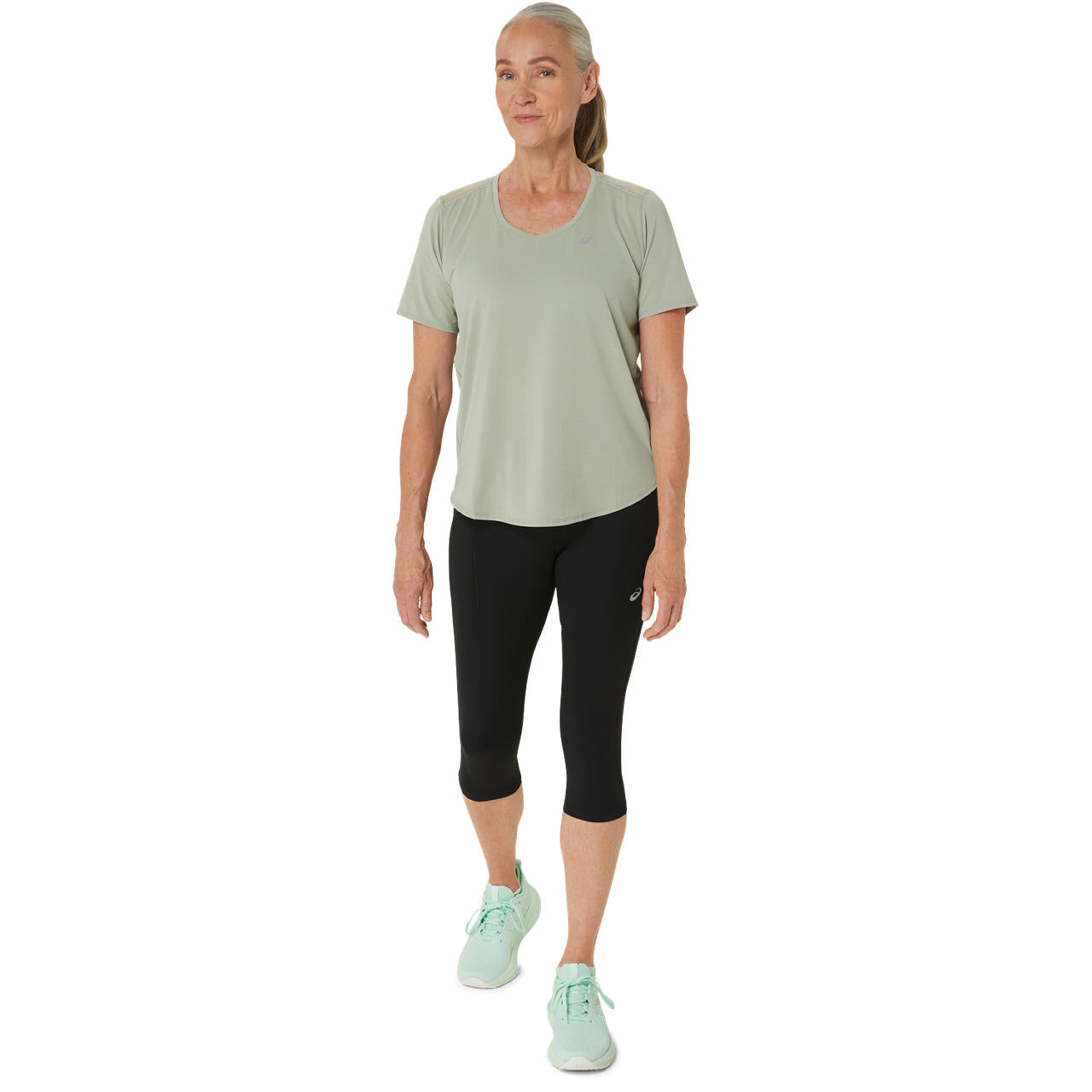 Asics Damenlaufshirt Road V-Neck SS Top - machsport