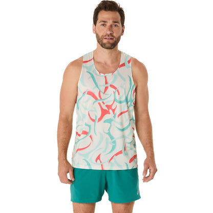 Asics Herrenlaufshirt Road All Over Print Singlet - machsport