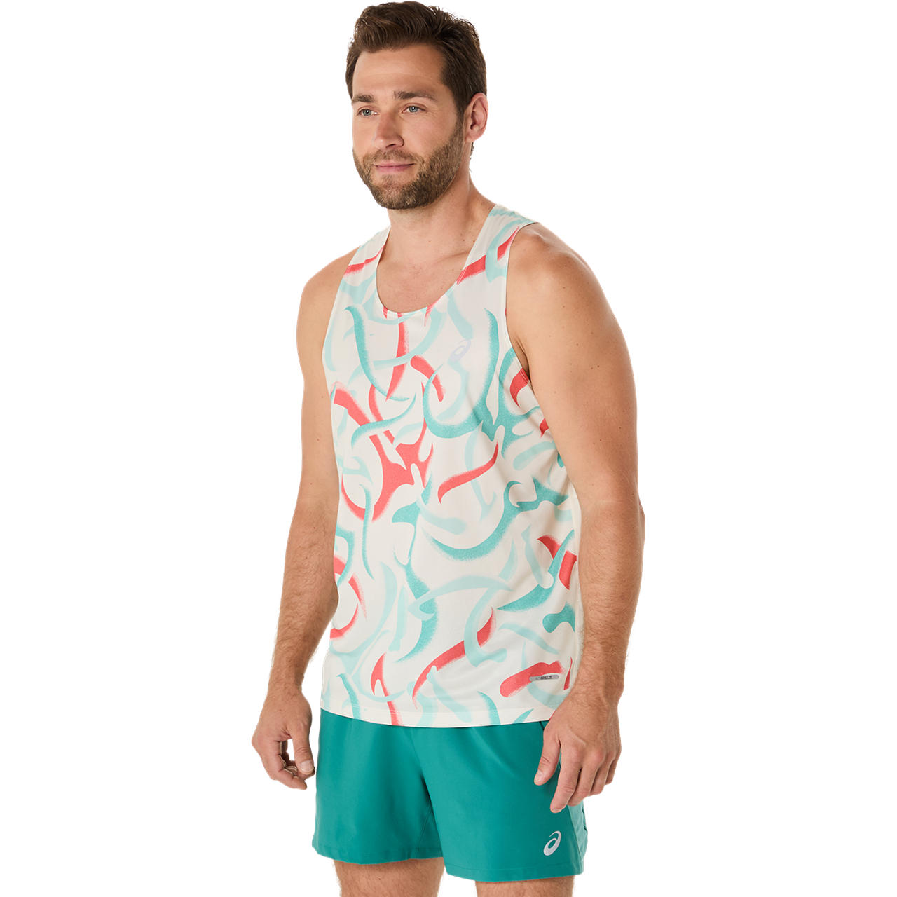 Asics Herrenlaufshirt Road All Over Print Singlet - machsport – Bild 