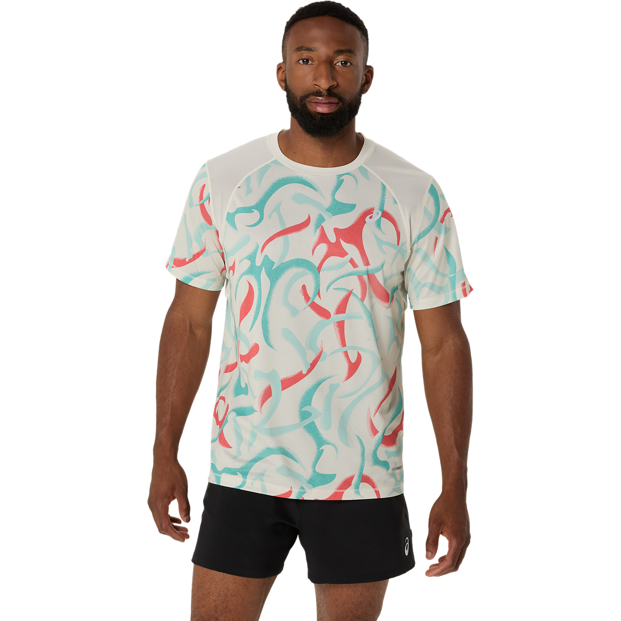 Asics Herrenlaufshirt Road All Over Print SS Top - machsport – Bild 