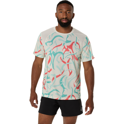 Asics Herrenlaufshirt Road All Over Print SS Top - machsport