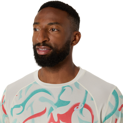 Asics Herrenlaufshirt Road All Over Print SS Top - machsport