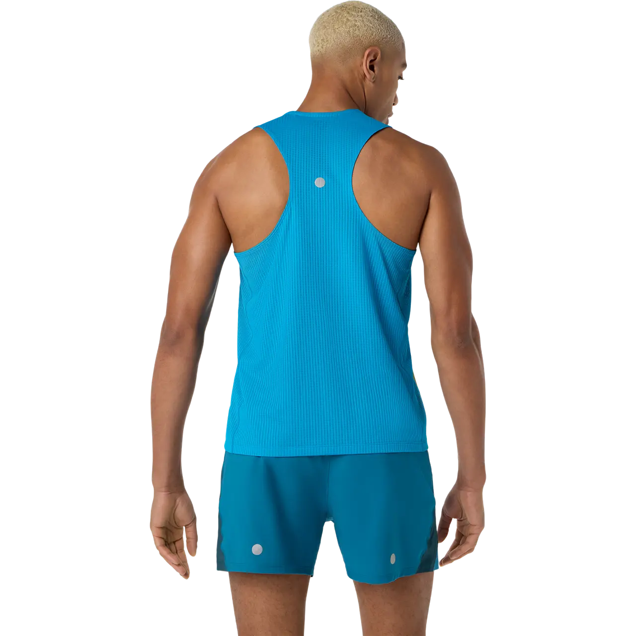Asics Herrenlaufshirt Road Fade Singlet in Schwarz, sportliches Laufshirt aus atmungsaktivem Material, sichtbarer Logo-Print. – Bild 