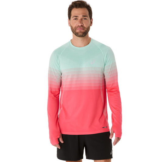 Asics Herrenlaufshirt Seamless LS Top – koralle / XL