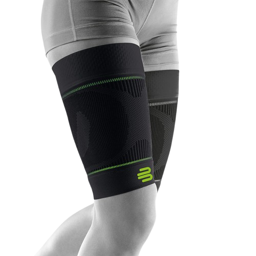 Bauerfeind Sports Compression Sleeves Upper Leg extra long, schwarz - machsport