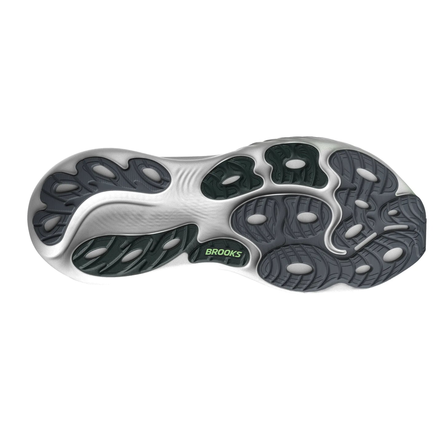 Brooks Herrenlaufschuhe Adrenaline GTS 25 Grey/Paradise Green/Spruce, Stabilitätsschuh mit GuideRails Support - machsport