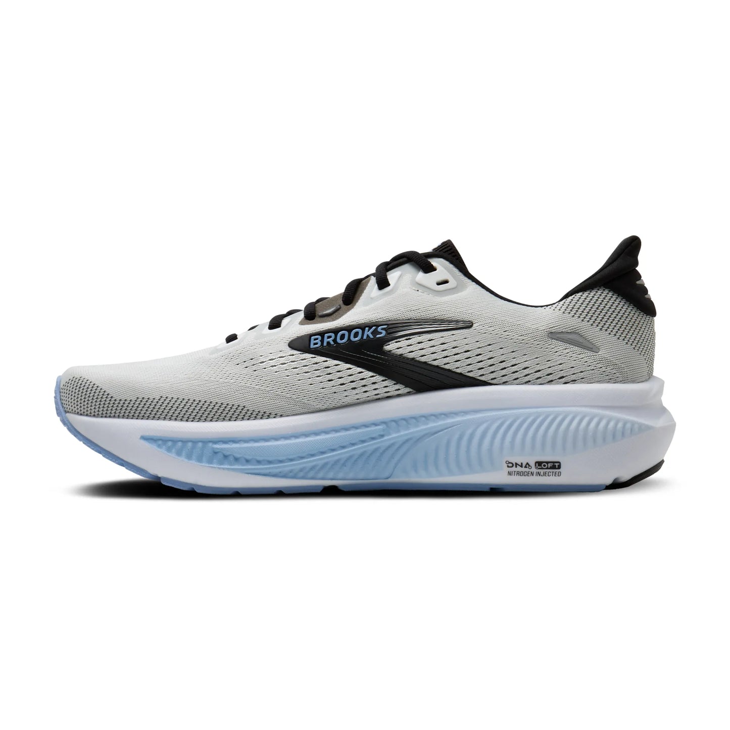 Brooks Herrenlaufschuhe Ghost 18 White/Black/Open Air, neutraler Straßenlaufschuh mit ausgewogener Dämpfung - machsport