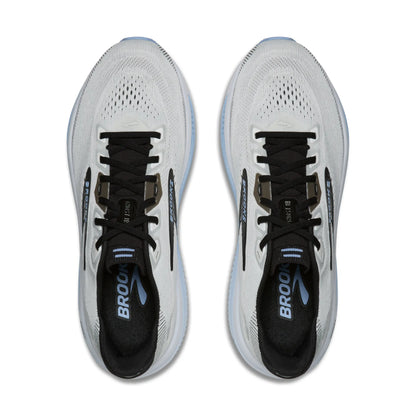 Brooks Herrenlaufschuhe Ghost 18 White/Black/Open Air, neutraler Straßenlaufschuh mit ausgewogener Dämpfung - machsport