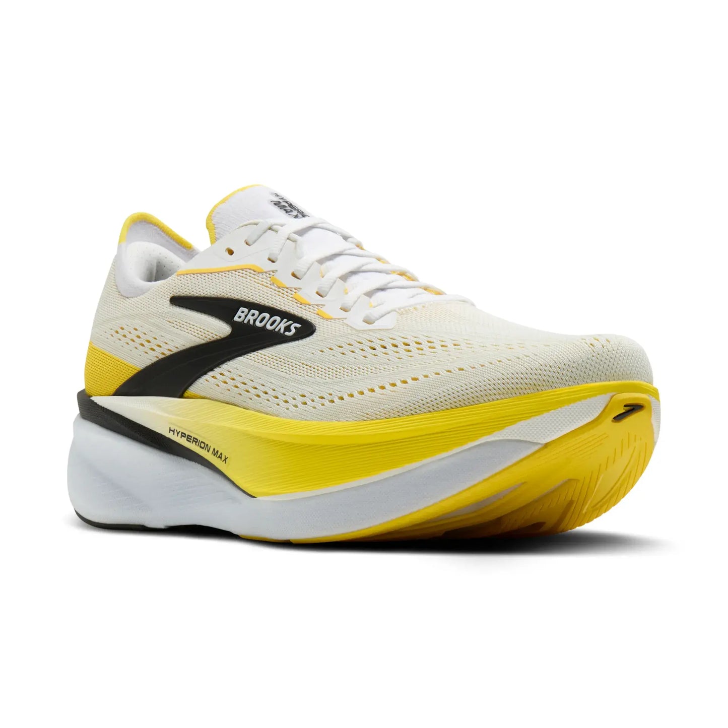 Brooks Herrenlaufschuhe Hyperion Max 4, White/Cyber Yellow/Black