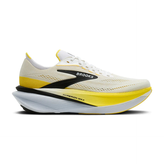 Brooks Herrenlaufschuhe Hyperion Max 4, White/Cyber Yellow/Black – weiß / 42
