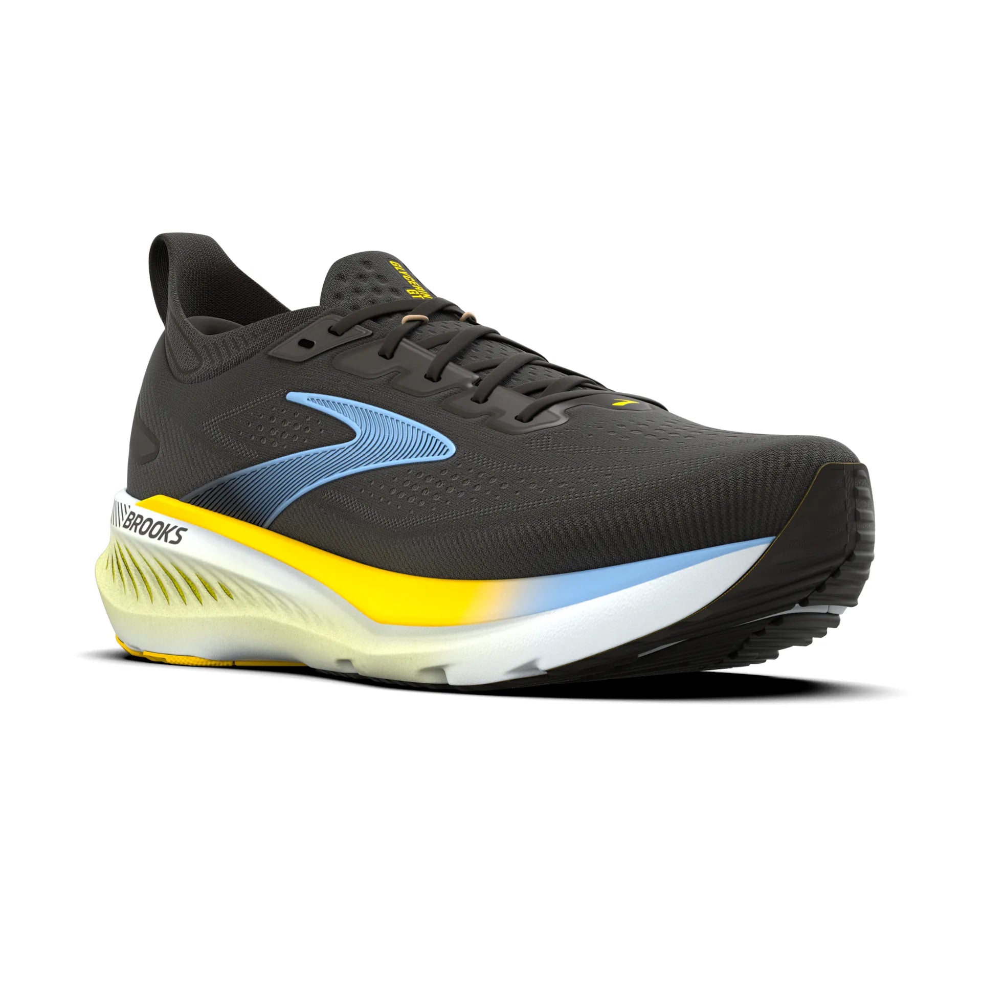 Brooks Herrenlaufschuhe Glycerin 23 GTS Black/Cyber Yellow/Nightlife, Stabilitätsschuh mit GuideRails Support - machsport – Bild 
