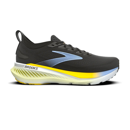 Brooks Herrenlaufschuhe Glycerin 23 GTS Black/Cyber Yellow/Nightlife, Stabilitätsschuh mit GuideRails Support – schwarz / 42