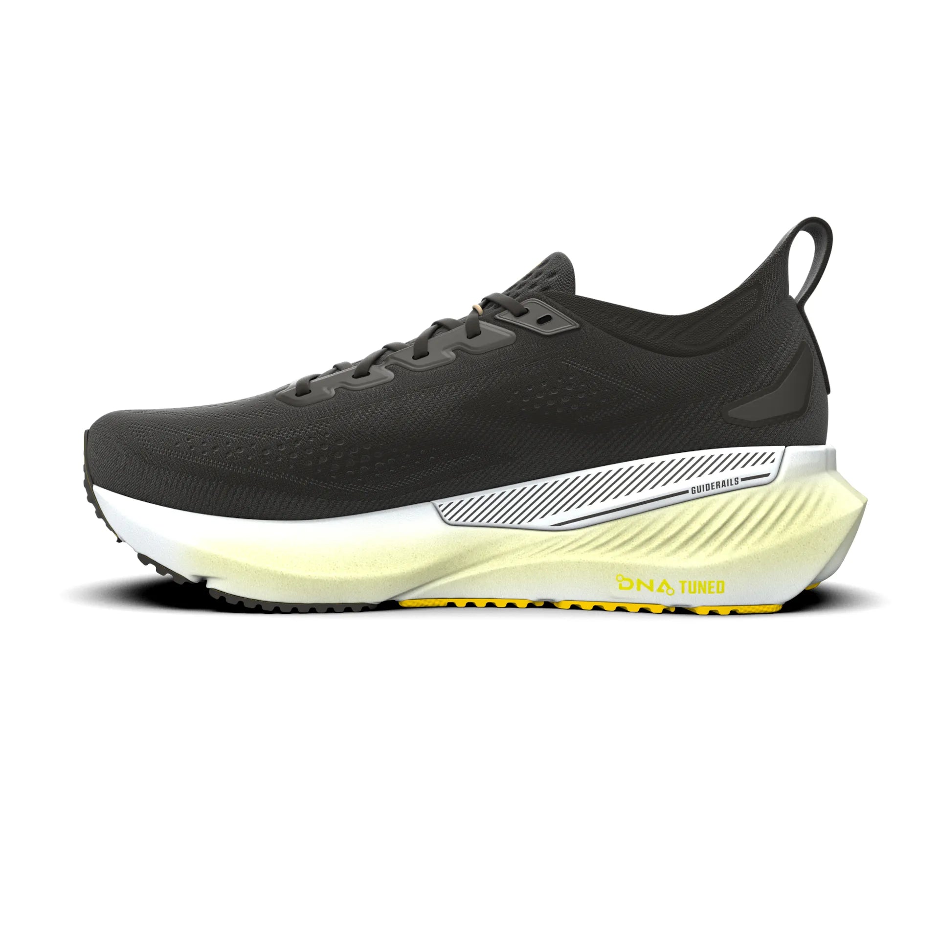 Brooks Herrenlaufschuhe Glycerin 23 GTS Black/Cyber Yellow/Nightlife, Stabilitätsschuh mit GuideRails Support - machsport – Bild 