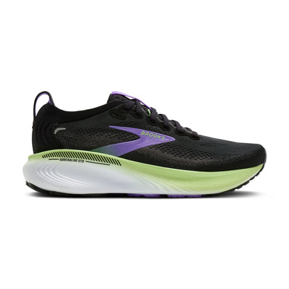 Brooks Damenlaufschuhe Adrenaline GTS 25 Black/Blackened Pearl/Purple, Stabilitätsschuh mit GuideRails Support - machsport