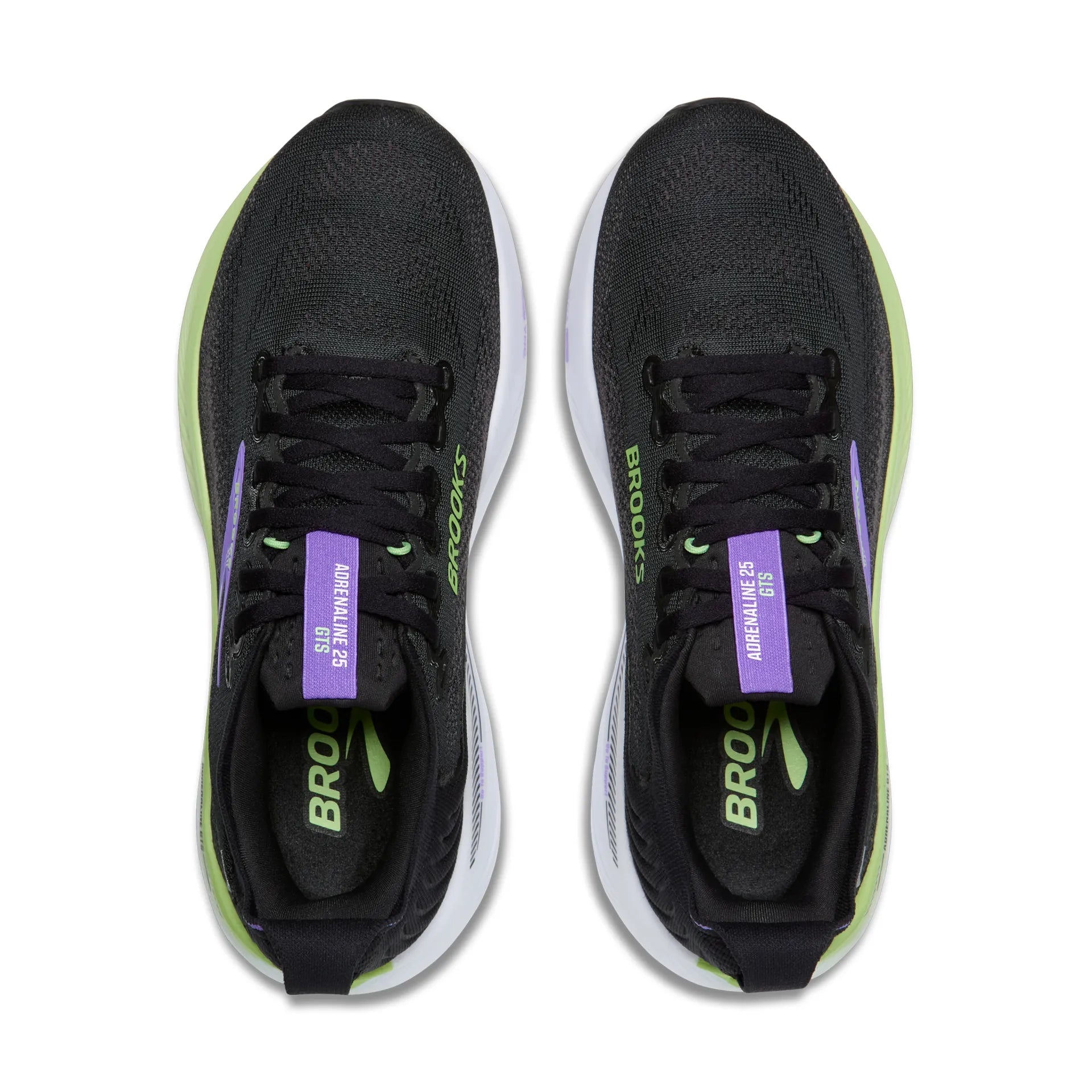 Brooks Damenlaufschuhe Adrenaline GTS 25 Black/Blackened Pearl/Purple, Stabilitätsschuh mit GuideRails Support - machsport – Bild 