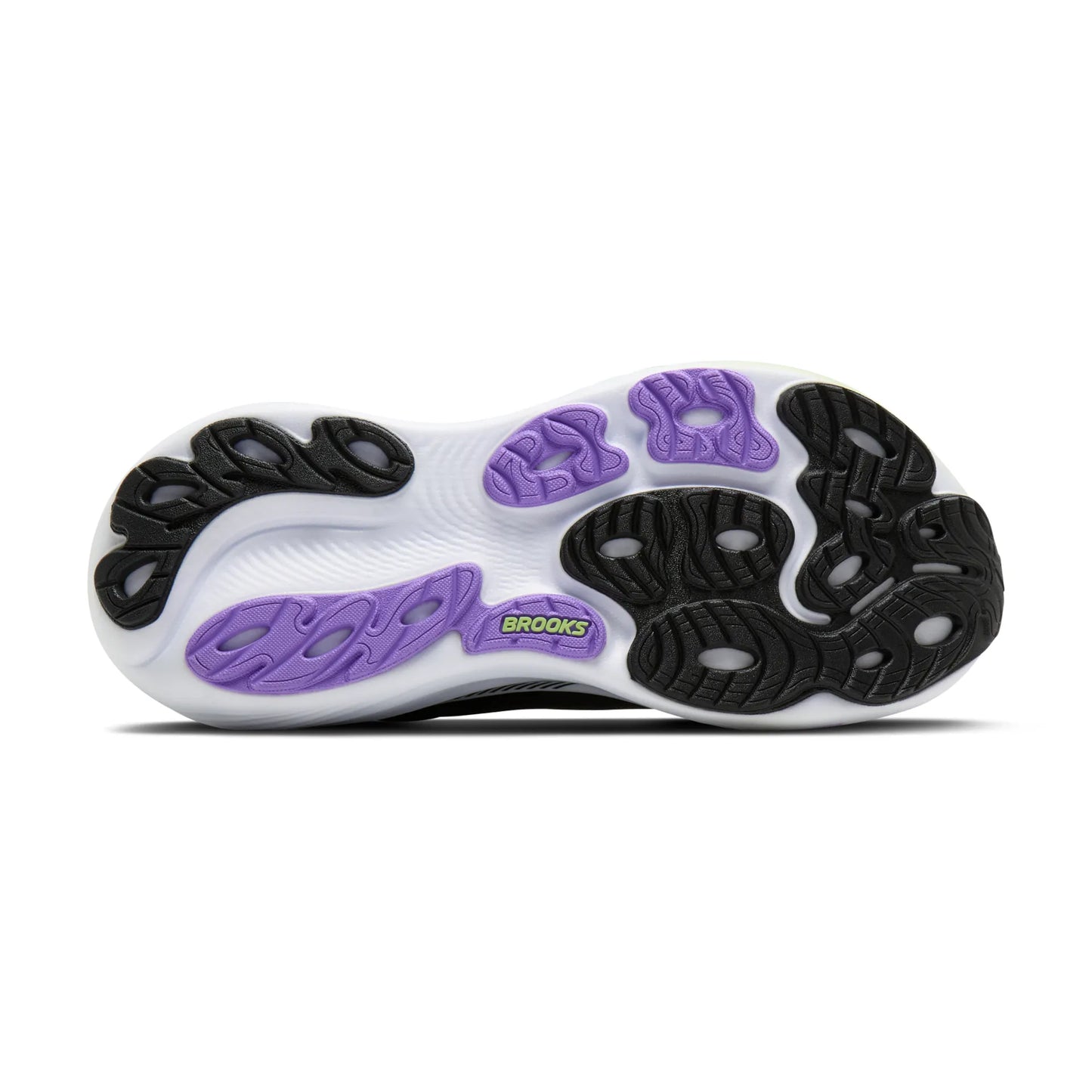Brooks Damenlaufschuhe Adrenaline GTS 25 Black/Blackened Pearl/Purple, Stabilitätsschuh mit GuideRails Support - machsport