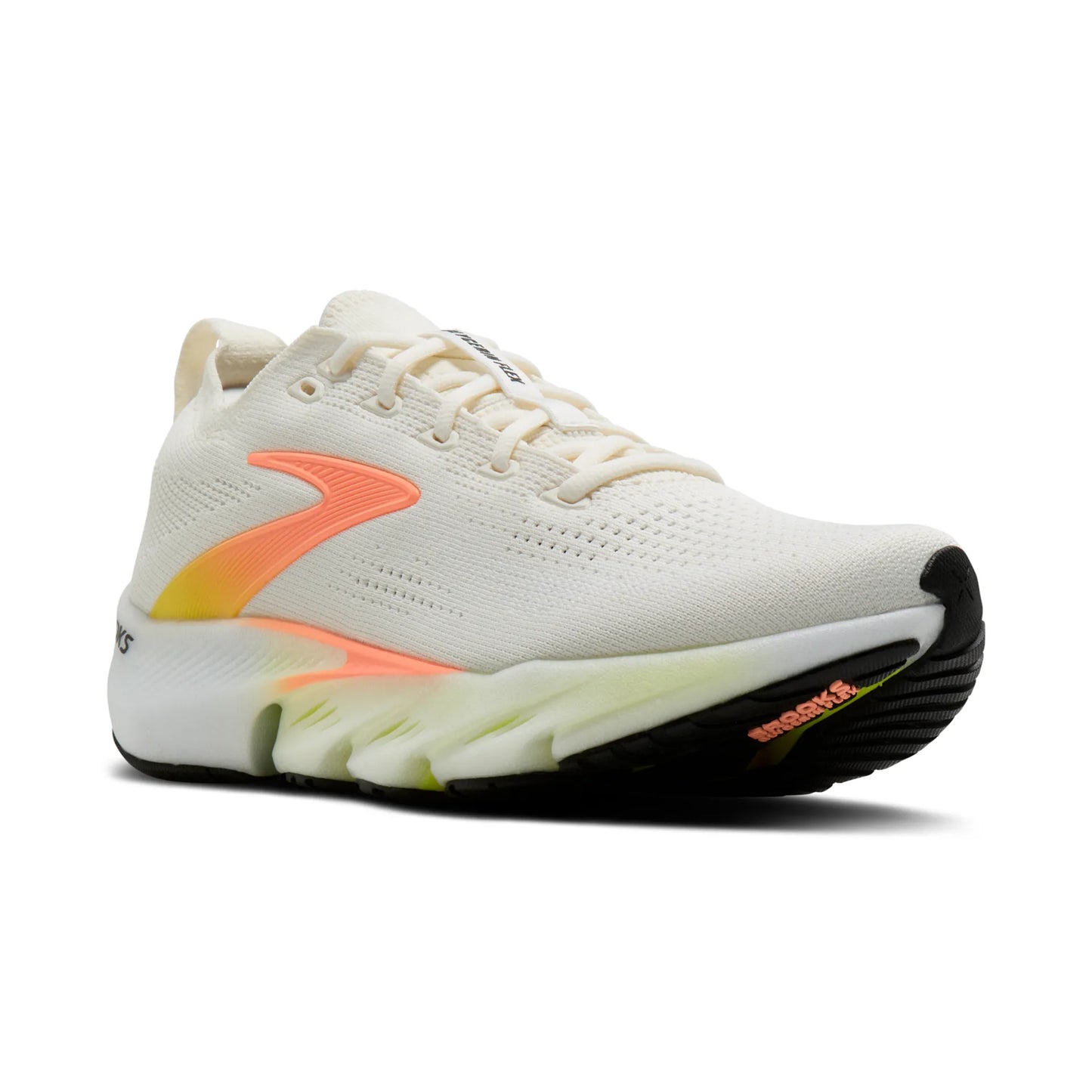 Brooks Damenlaufschuhe Glycerin Flex White/Peach/Nightlife, flexibler Laufschuh für Straße, Long Runs und Workouts - machsport