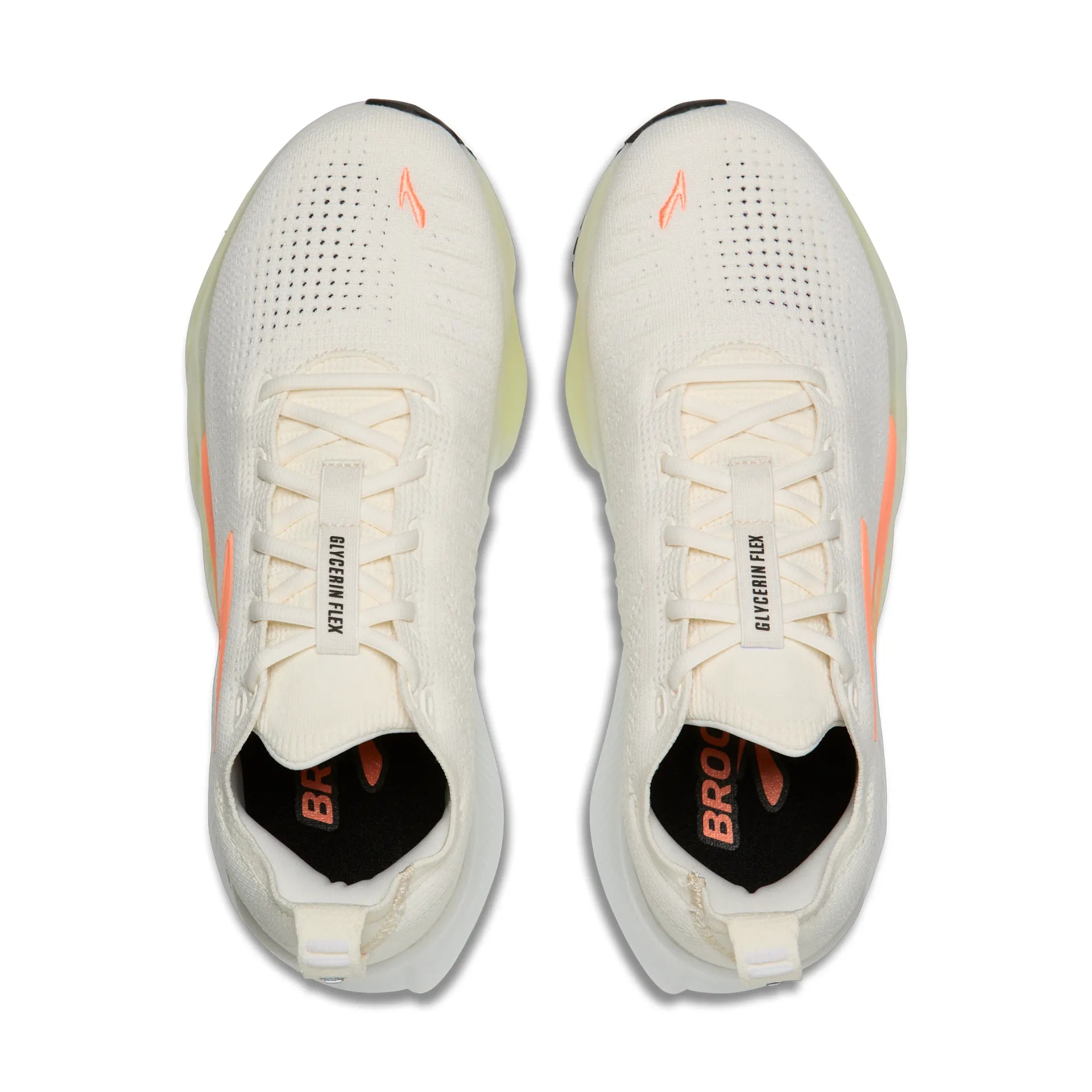 Brooks Damenlaufschuhe Glycerin Flex White/Peach/Nightlife, flexibler Laufschuh für Straße, Long Runs und Workouts - machsport – Bild 