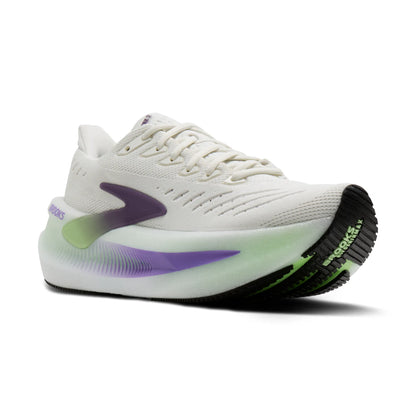 Brooks Damenlaufschuhe Glycerin Max 2 Bluewash/Purple Hebe/Green, maximal gedämpfter Laufschuh für Komfort und fließende Übergänge - machsport