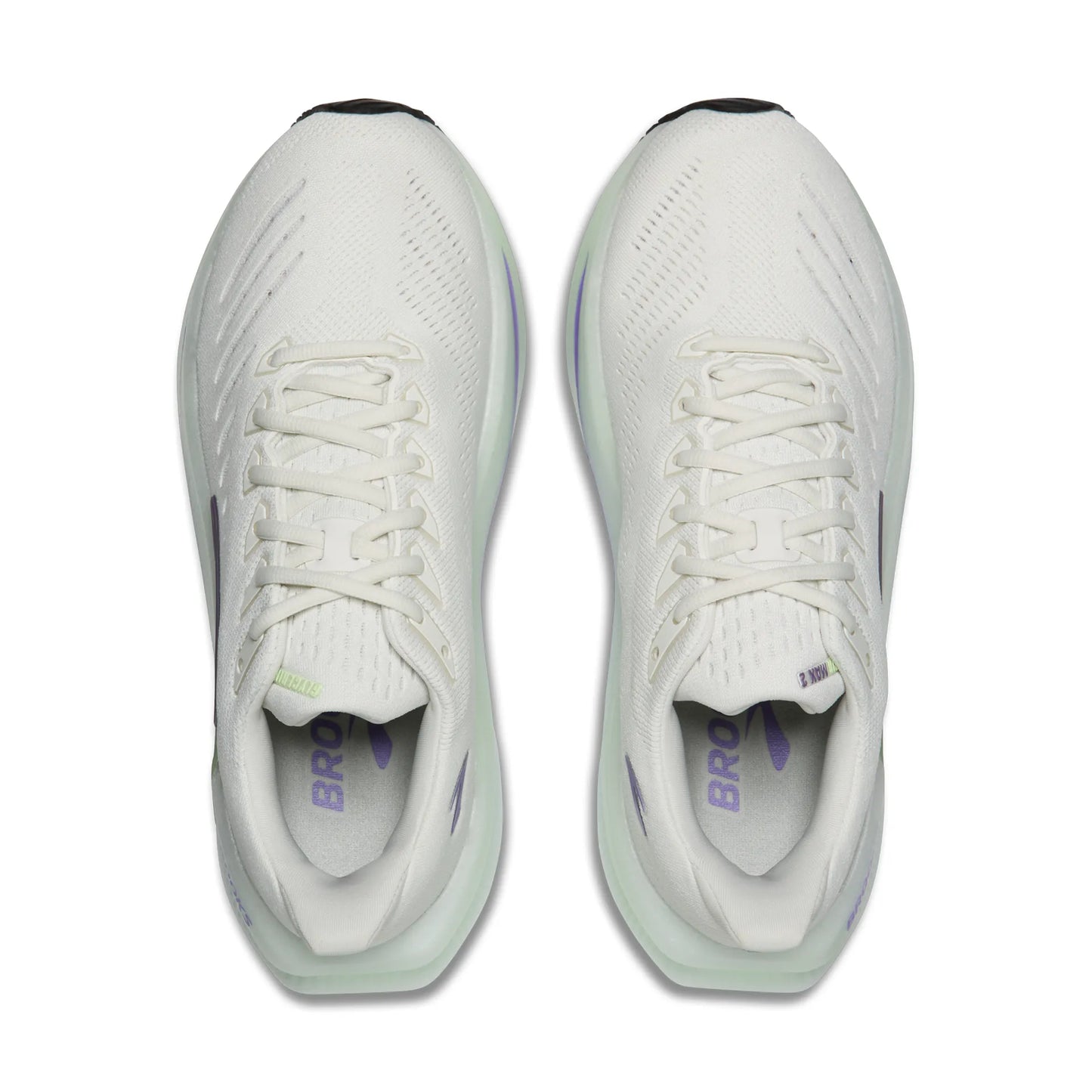 Brooks Damenlaufschuhe Glycerin Max 2 Bluewash/Purple Hebe/Green, maximal gedämpfter Laufschuh für Komfort und fließende Übergänge - machsport