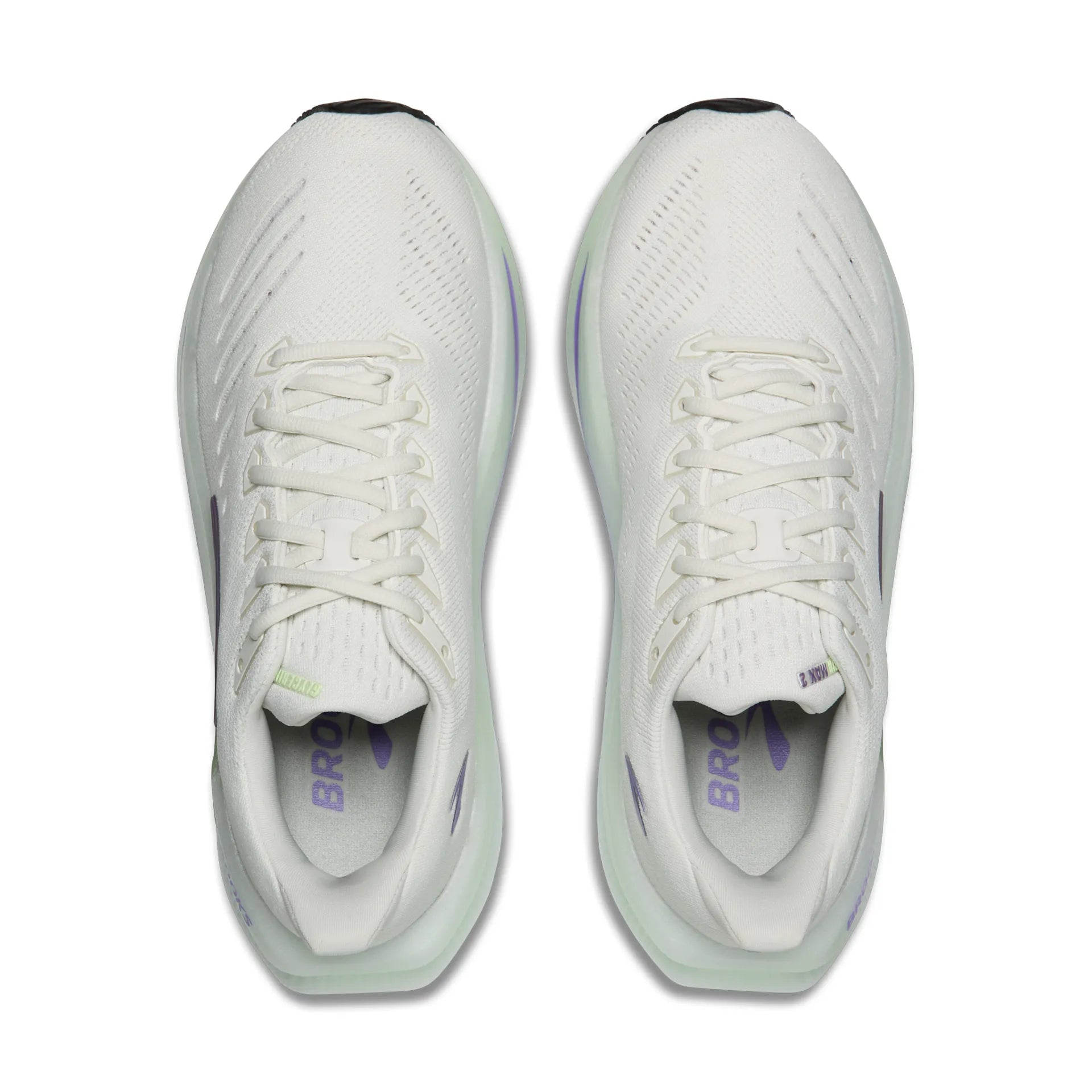 Brooks Damenlaufschuhe Glycerin Max 2 Bluewash/Purple Hebe/Green, maximal gedämpfter Laufschuh für Komfort und fließende Übergänge - machsport – Bild 