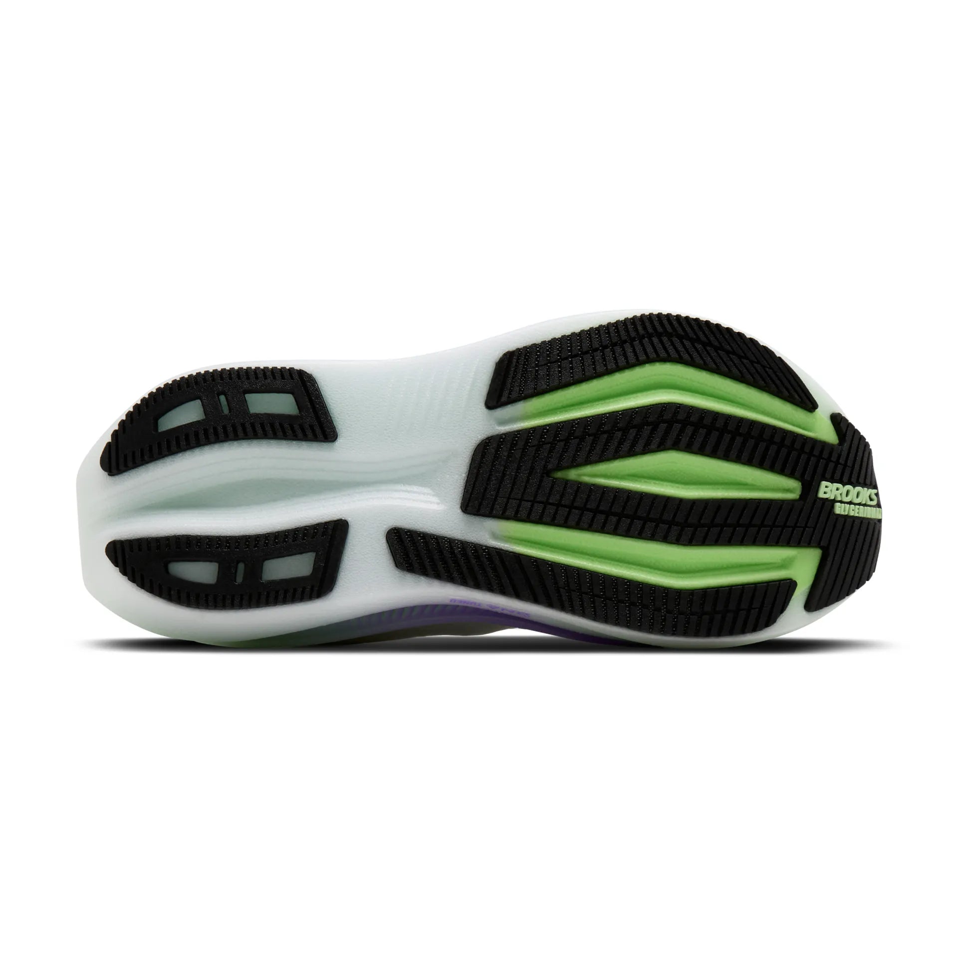 Brooks Damenlaufschuhe Glycerin Max 2 Bluewash/Purple Hebe/Green, maximal gedämpfter Laufschuh für Komfort und fließende Übergänge - machsport – Bild 
