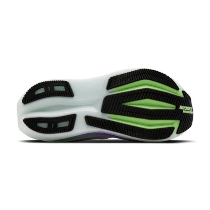 Brooks Damenlaufschuhe Glycerin Max 2 Bluewash/Purple Hebe/Green, maximal gedämpfter Laufschuh für Komfort und fließende Übergänge - machsport