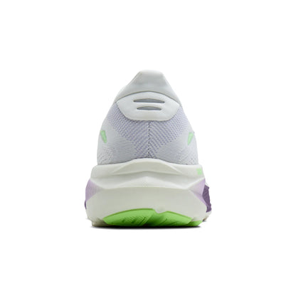 Brooks Damenlaufschuhe Ghost 18, White/Purple Hebe/Green - machsport