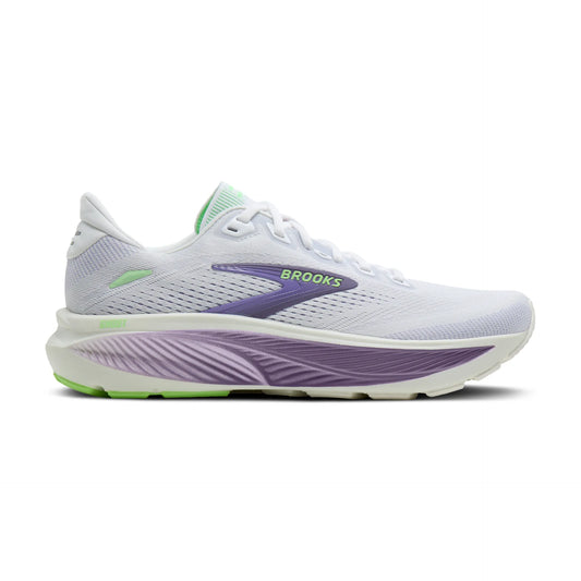 Brooks Damenlaufschuhe Ghost 18, White/Purple Hebe/Green – weiß / 36