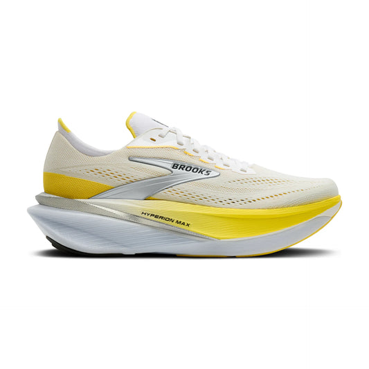 Brooks Damenlaufschuhe Hyperion Max 4, White/Cyber Yellow/Black – weiß / 38