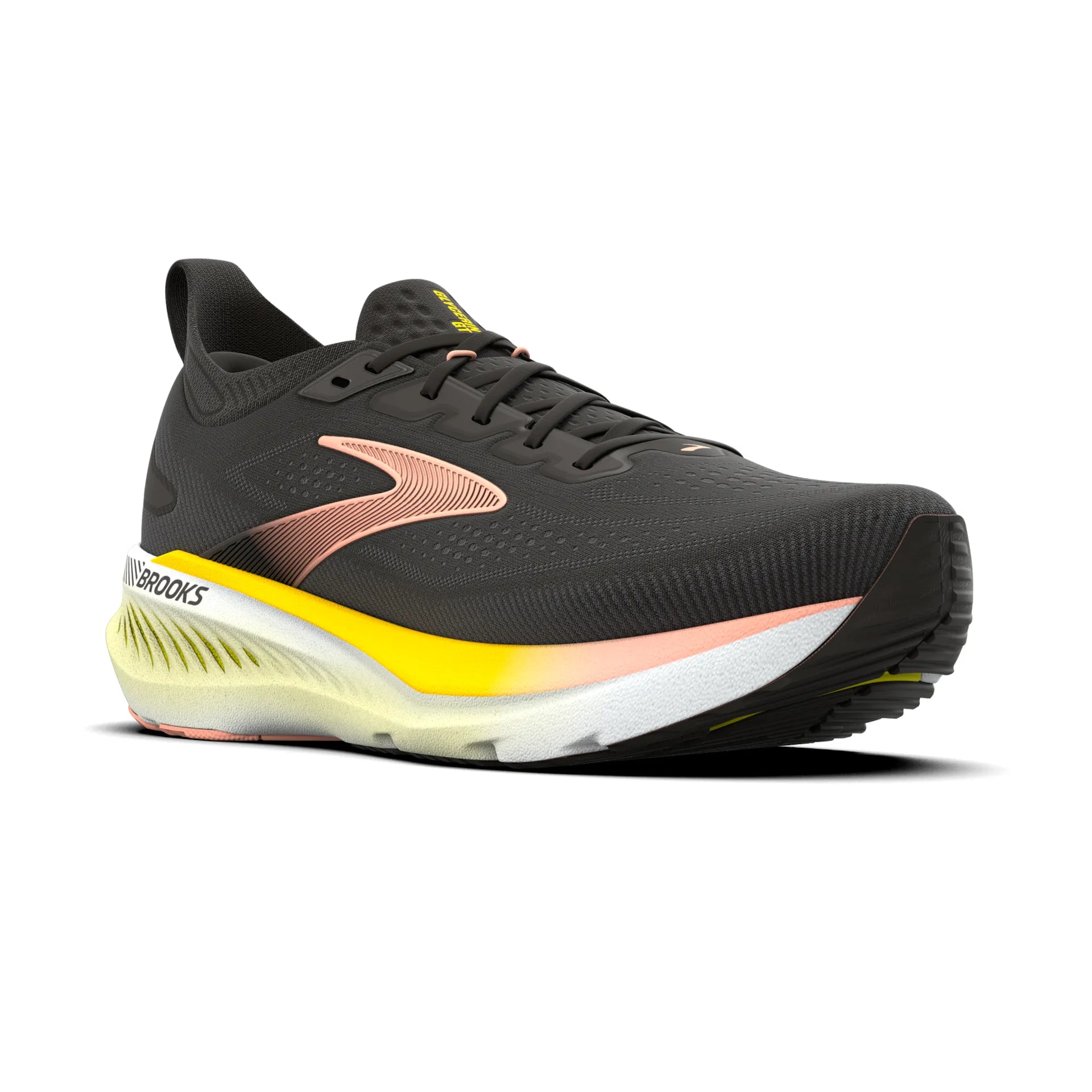 Brooks Damenlaufschuhe Glycerin GTS 23 Black/Peach/Nightlife, Stabilitätsschuh mit GuideRails Support - machsport – Bild 