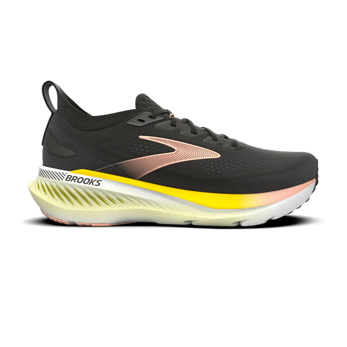 Brooks Damenlaufschuhe Glycerin GTS 23 Black/Peach/Nightlife, Stabilitätsschuh mit GuideRails Support
