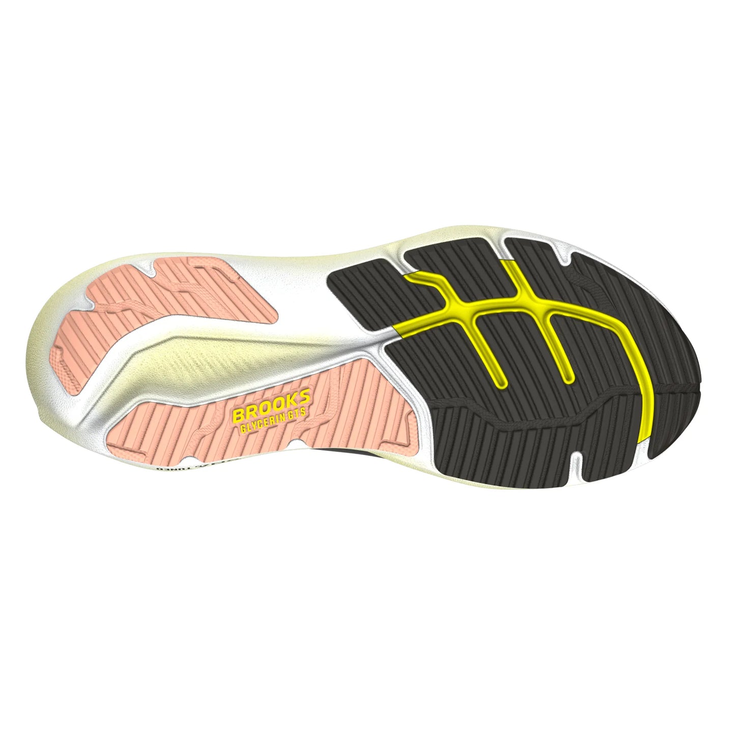 Brooks Damenlaufschuhe Glycerin GTS 23 Black/Peach/Nightlife, Stabilitätsschuh mit GuideRails Support - machsport